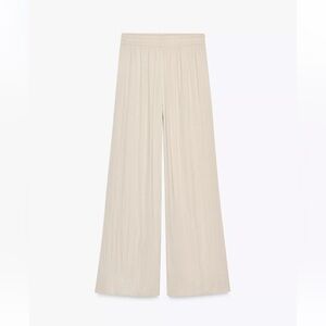 Zara Flowy Wide Leg pant Cream size XXL